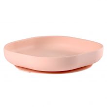 Silikon-Teller mit Saugfuß - Rose Pink