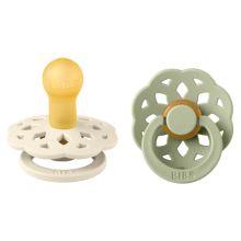 Pacifier 2-pack Boheme - Natural rubber - Ivory / Sage - Size 0-6 M