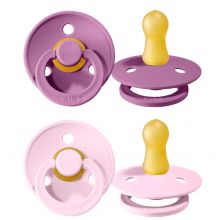 Succhietto - Confezione da 2 colori - Rosa baby / Lavanda - Taglia 0-6 M