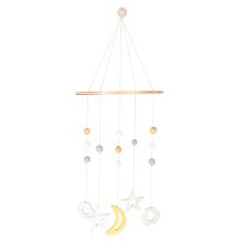 Wooden mobile round - starry sky