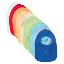 Velcro bibs 10-pack terry cloth with foil backing
