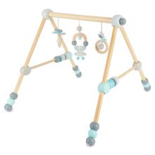 Height-adjustable wooden baby gym trapeze - elephant