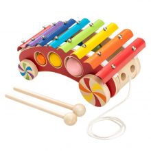 Pull trolley xylophone