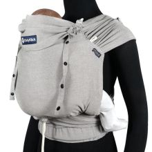 Baby carrier DidyKlick 4u Halfbuckle from birth - 3.5 kg - 20 kg - squat-spread position, tummy, back and hip carry, 100% organic cotton - Siber