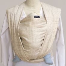 Baby sling from birth - 3.5 kg - 20 kg - spread-squat position, tummy, back and hip carry, 100 % organic cotton 68 x 470 cm - Prima - Nature