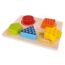 Color and shape sorting game, peg puzzle / sorting board