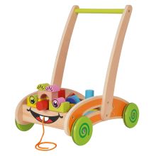 Play and learning trolley with 35 building blocks