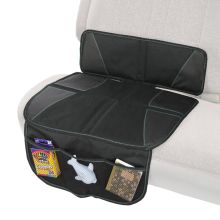 Autositz-Schutzunterlage / Polsterschutz schützt den Autositz vor Druckstellen und Verschmutzung mit 2 Taschen - Schwarz