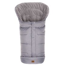 Fleece footmuff K2 for buggy, baby carriage and baby carriage - light gray melange