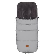 Kinley Reflect fleece footmuff with reflective outer material for buggies, baby carriages and baby carriages - silver