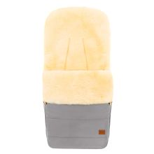 Bernina Reflect lambskin footmuff with reflective outer material for buggies, baby carriages and baby carriages - silver