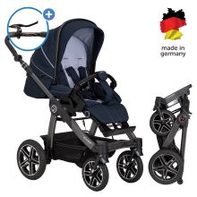 Buggy & pushchair Racer GTS up to 22 kg load capacity with handbrake, buckling slider incl. rain cover - Navy Stripes