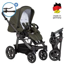 Buggy & pushchair Racer GTS up to 22 kg load capacity with handbrake, buckling slider incl. rain cover - Rainbow