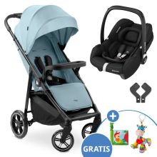 2in1 stroller set Shop n Care Duo Set - incl. Maxi-Cosi i-Size Cabriofix, adapter + FREE play animal XL & buggy book with teething corner - Dusty Blue