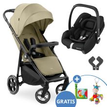 2in1 stroller set Shop n Care Duo Set - incl. Maxi-Cosi i-Size Cabriofix, adapter + FREE play animal XL & buggy book with teething corner - Olive