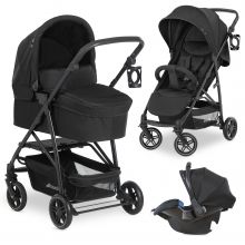 3in1 Kinderwagen-Set Rapid 4R Plus Trioset (bis 25 kg) inkl. Babyschale Comfort Fix - Black