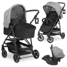 3in1 Kinderwagen-Set Rapid 4R Plus Trioset (bis 25 kg) inkl. Babyschale Comfort Fix - Grey