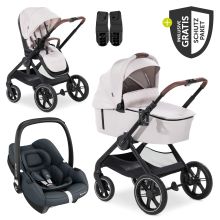 Set passeggino 3in1 Walk N Care Trio Set incl. Maxi-Cosi i-Size Cabriofix e pacchetto accessori XXL - Beige