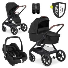 3in1 stroller set Walk N Care Trio Set incl. Maxi-Cosi i-Size Cabriofix & XXL accessory set - Black