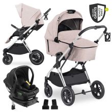 4in1 stroller set Vision X Trio Set - incl. i-Size infant car seat & Isofix Base & XXL accessory set - Melange Beige