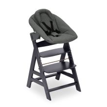 Alpha Plus Dark Grey Newborn Set - high chair + newborn attachment