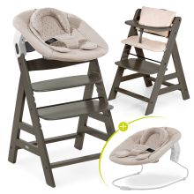 Alpha Plus Select Charcoal 4-piece Newborn Set Disney Pooh - high chair + newborn attachment + seat cushion Beige