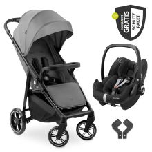 Buggy Shop N Care incl. car seat Pebble Pro & XXL accessory pack - Grey