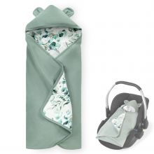 Einschlagdecke / Kuscheldecke Snuggle N Dream - Leaves Mint