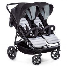 Geschwisterbuggy & Zwillingsbuggy Rapid 3R Duo - Silver Charcoal