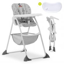 Sit N Fold high chair (with dining board, foldable) - Disney - Mickey Mouse Grey