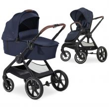Kombi-Kinderwagen Walk N Care Set inkl. Babywanne, Sportsitz, Beindecke und Getränkehalter (bis 22kg belastbar) - Dark Blue