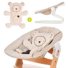 Newborn attachment & rocker for Alpha high chair - Bouncer 2in1 - Hearts Beige
