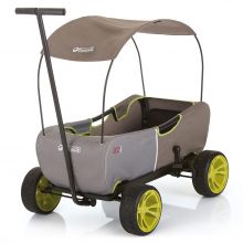 Bollerwagen Eco Mobil Forest Green - faltbar mit Dach, Transportwagen & Handwagen für 2 Kinder