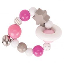 Greifling Elastik - Rosa Grau Weiß