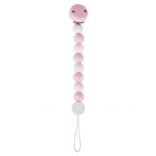 Wooden pacifier chain - Pink White