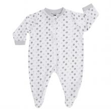 Schlafanzug Einteiler - Baby Bear Allover Weiß Grau