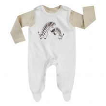 Set Nicki romper & shirt - zebras offwhite - size 50