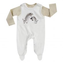 Nicki romper & shirt set - Zebras Offwhite