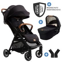 2in1 baby carriage set Parcel up to 22 kg load capacity with reclining function, Ramble XL carrycot, adapter, raincover, insect screen & carrycot - Signature - Eclipse