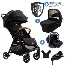 4in1 baby carriage set Parcel up to 22 kg load capacity with reclining function, i-Level-Recline infant car seat, Ramble XL carrycot, adapter, Isofix base, transport bag & accessories package - Signature - Eclipse