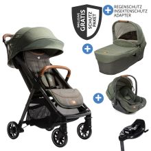 4in1 baby carriage set Parcel up to 22 kg load capacity with reclining function, i-Level-Recline infant car seat, Ramble XL carrycot, adapter, Isofix base, transport bag & accessories package - Signature - Pine