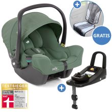 Babyschale i-Snug 2 i-Size ab Geburt-13 kg (40 cm-75 cm) inkl. i-Base Advance & GRATIS Autositz-Schutzunterlage - Laurel