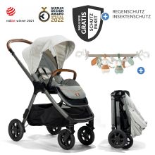 Buggy & pushchair Finiti up to 22 kg load capacity with reclining position, baby carriage chain - telescopic push bar, sports seat, adapter, back cushion, cup holder, crossbody bag & accessory pack - Signature - Oyster