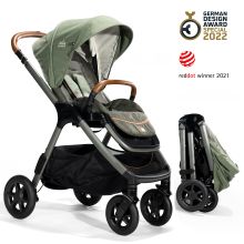 Buggy & pushchair Finiti up to 22 kg load capacity with reclining position, telescopic push bar, convertible sports seat incl. rain cover, adapter, back cushion, cup holder & crossbody bag - Signature - Pine