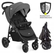 Litetrax 4 buggy & pushchair with slide storage compartment, raincover & insect screen - Coal