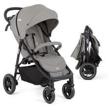 Buggy & pushchair Litetrax up to 22 kg load capacity with slider storage compartment & rain cover - Pebble