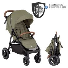 Buggy & pushchair Litetrax Pro Air up to 22 kg load capacity with pneumatic tires, pusher storage compartment incl. insect screen & rain cover - Rosemary