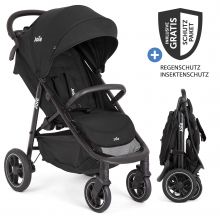 Buggy & pushchair Litetrax Pro up to 22 kg load capacity with sliding storage compartment incl. insect screen & rain cover - Shale