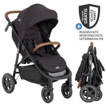 Buggy & pushchair Mytrax Pro up to 22 kg load capacity with telescopic push bar, cup holder incl. insect screen & rain cover - Shale