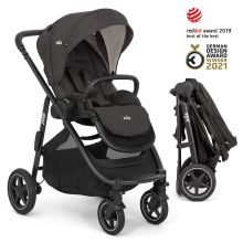 Buggy & pushchair Versatrax with new tire design - loadable up to 22 kg with telescopic push bar, convertible seat unit, adapter & rain cover - Shale